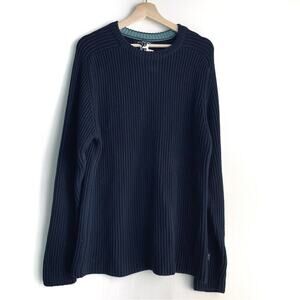 🆕 Ben Sherman Navyribbed sweater Crewneck NWT size Large cotton